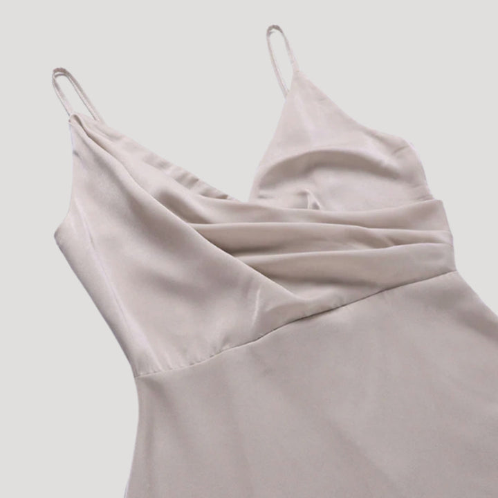 Lea Fließendes Maxikleid mit Beinschlitz für Hochzeitsgäste Foto 4