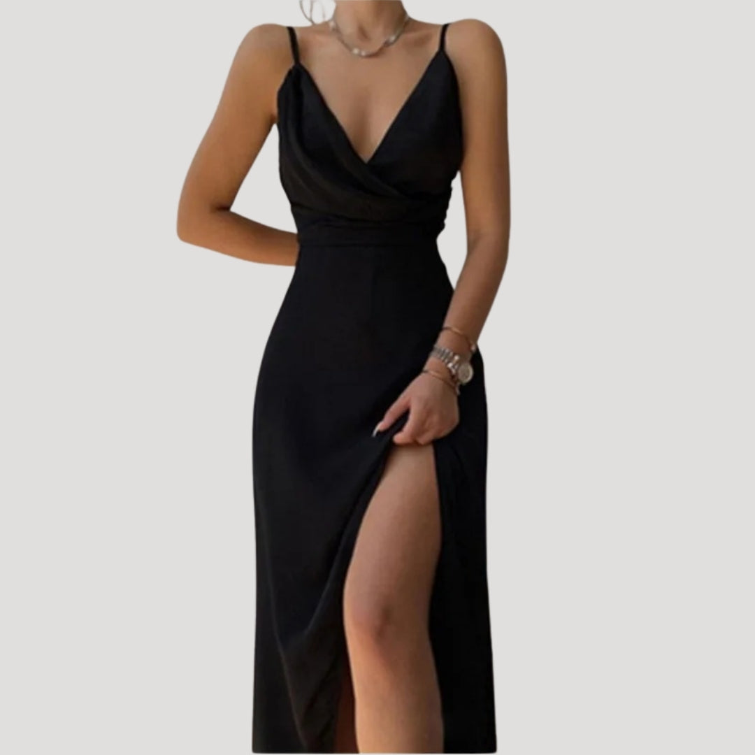 Lea Fließendes Maxikleid mit Beinschlitz für Hochzeitsgäste Foto 7