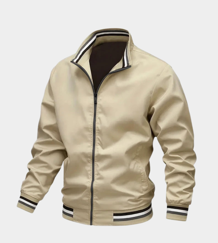 Leichte Herren Softshelljacke im Bomberstil in Khaki