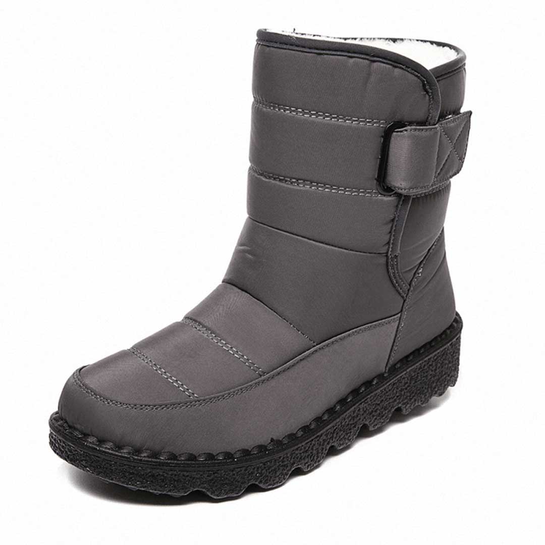 Leichte Wasserdichte Damen Thermostiefel in Grau