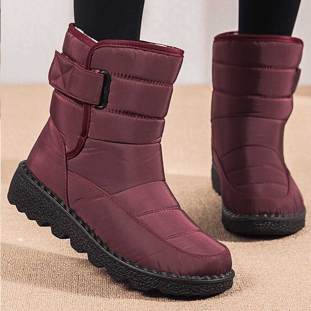 Leichte Wasserdichte Damen Thermostiefel in Rot