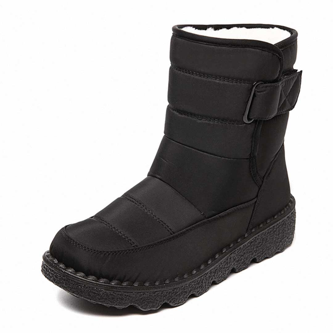 Leichte Wasserdichte Damen Thermostiefel in Schwarz