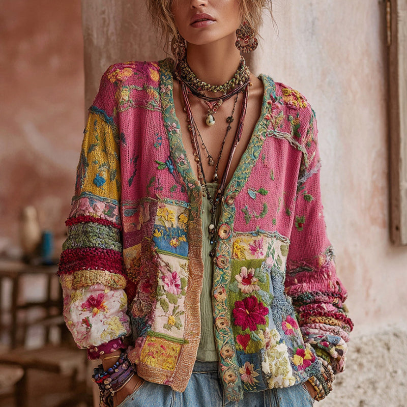 Lieske Elegante Strickjacke in Rosa Foto 1