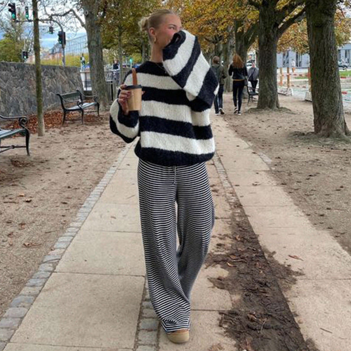 Lieve Gestreifte Sommerhose in lockerer Passform Foto 4