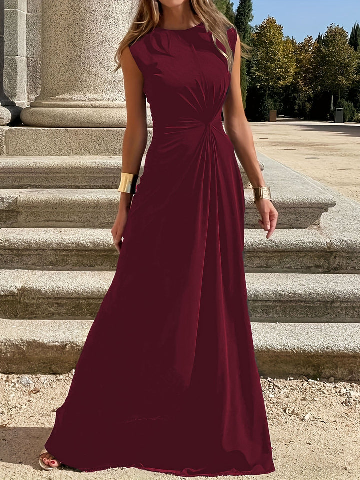 Liss Schlichtes Abendkleid mit hohem Ausschnitt und Raffung Foto 6