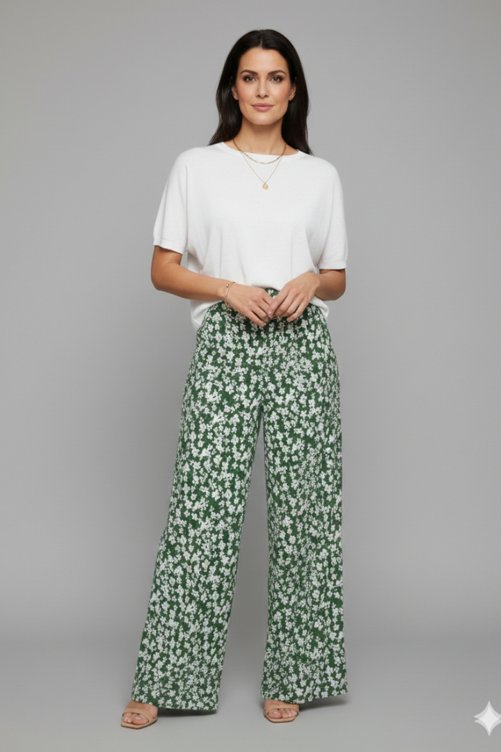 Maaike Palazzo-Sommerhose mit Blumenprint Foto 4