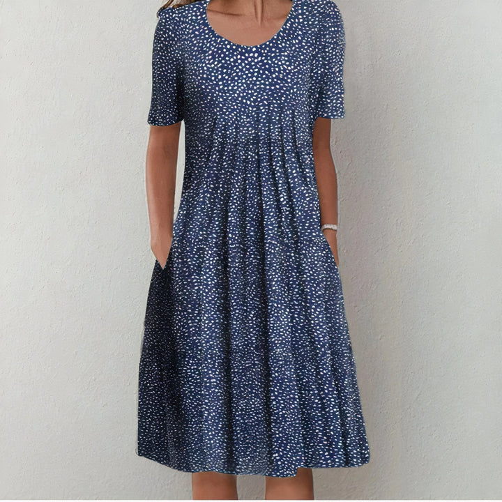 Malin Buntes Blumen-Sommerkleid mit V-Ausschnitt in Midi-Länge Foto 3