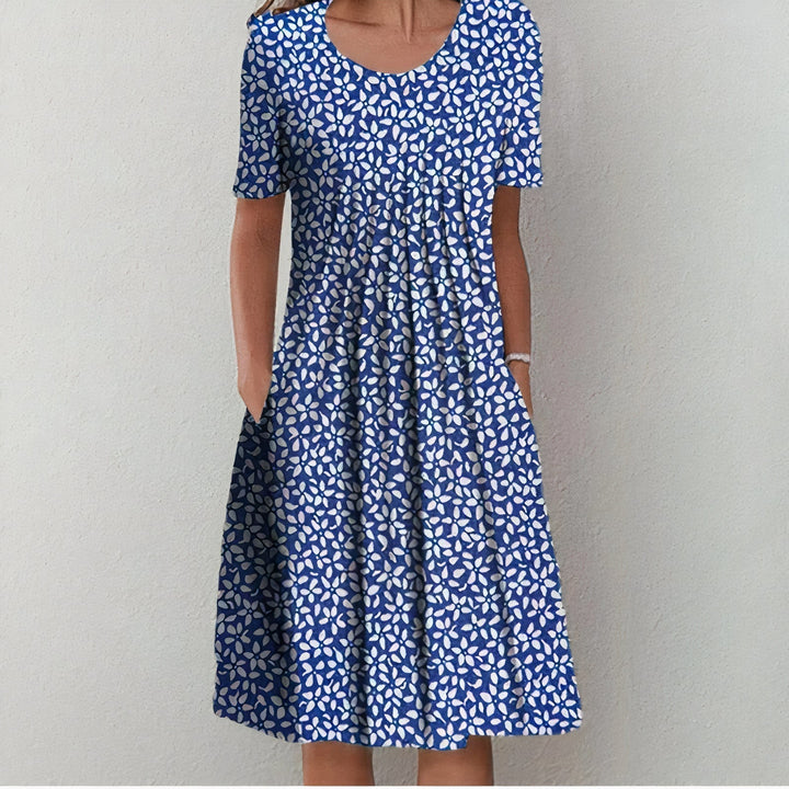 Malin Buntes Blumen-Sommerkleid mit V-Ausschnitt in Midi-Länge Foto 4