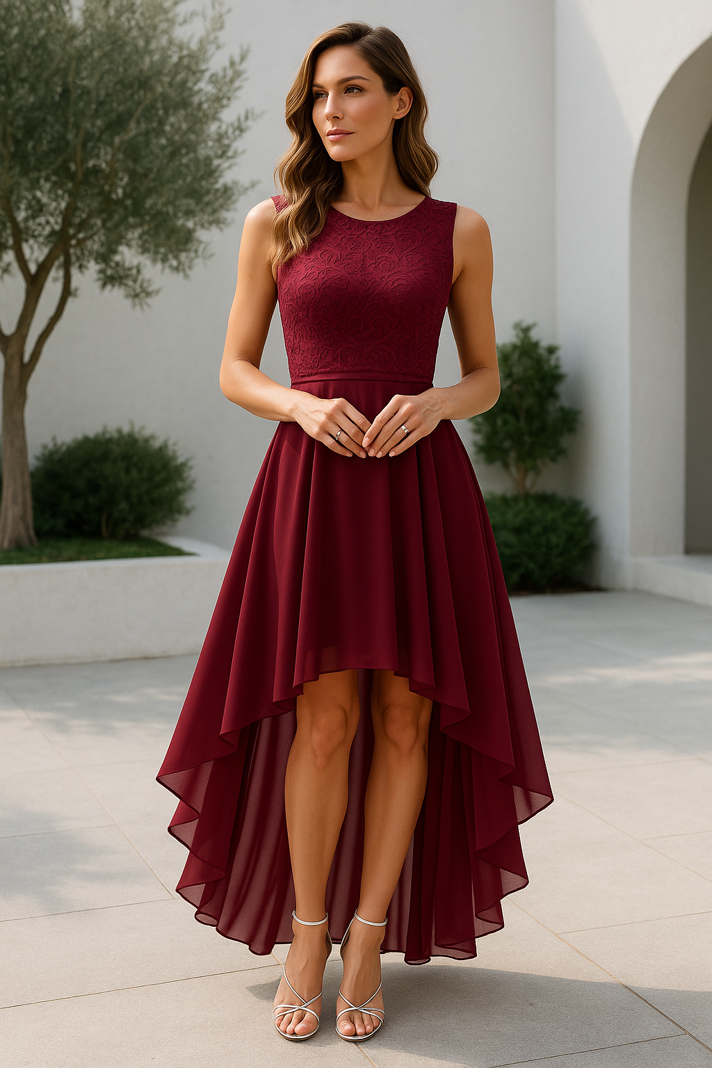 Marlene Festliches High-Low-Kleid für Hochzeitsgäste Foto 1