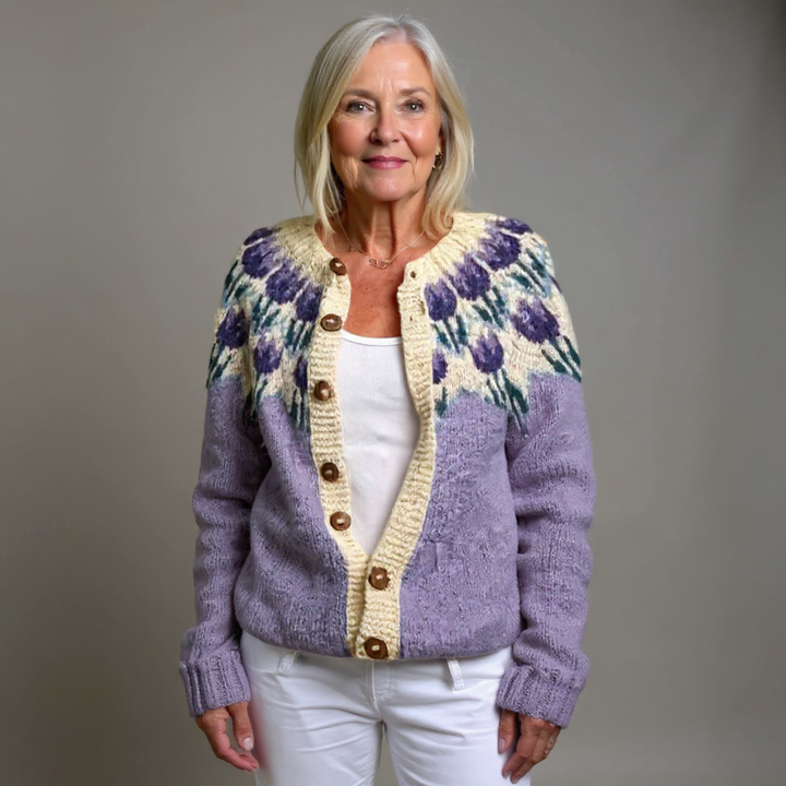 Martje Isländische Strickjacke im Vintage-Stil Foto 1