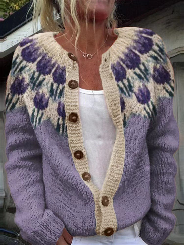 Martje Isländische Strickjacke im Vintage-Stil Foto 3