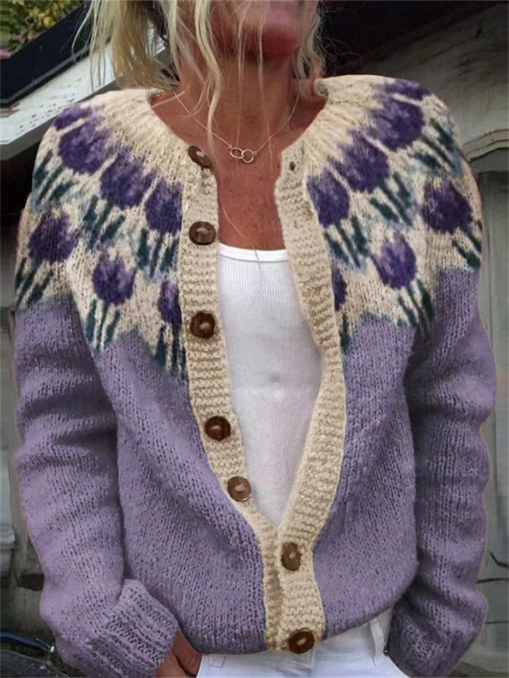 Martje Isländische Strickjacke im Vintage-Stil Foto 3