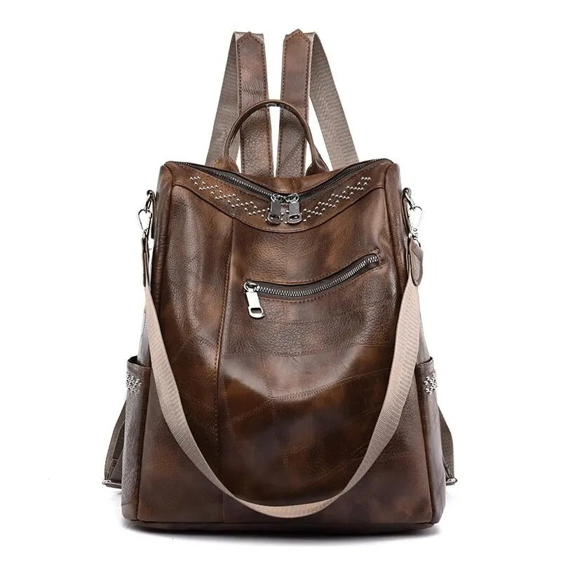 Nel Vintage-Leder-Rucksack Foto 2
