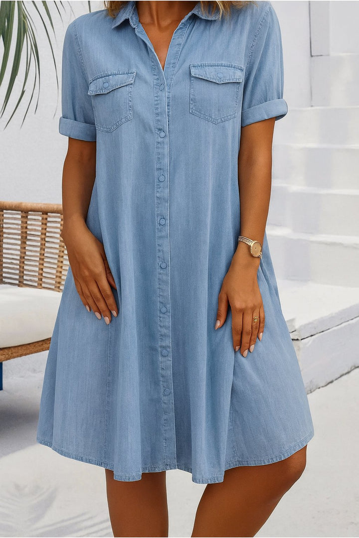 Marlene Denim-Hemdblusenkleid in Leichtoptik foto 1
