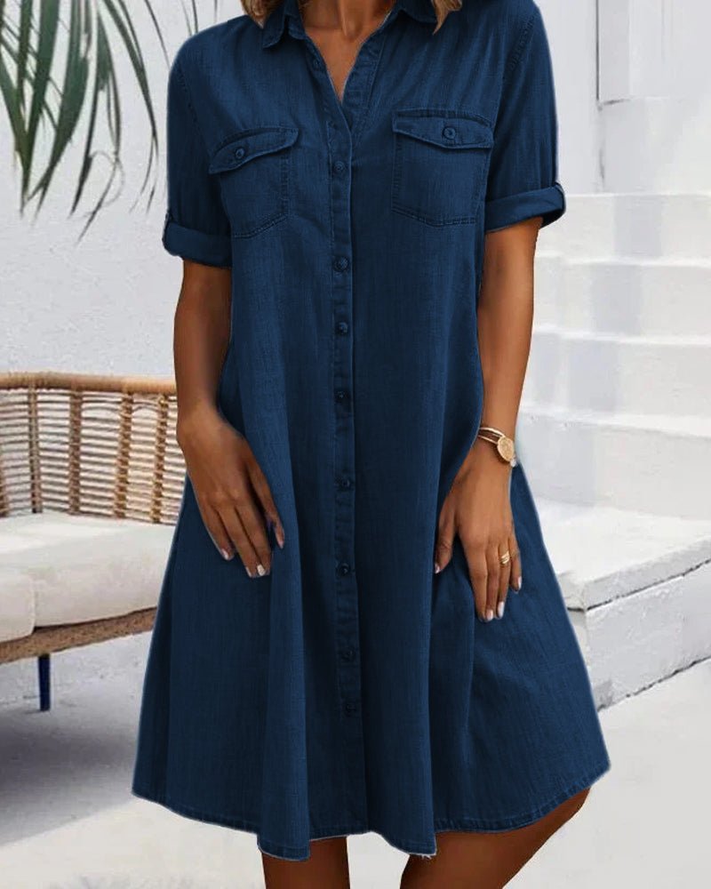 Marlene Denim-Hemdblusenkleid in Leichtoptik foto 3