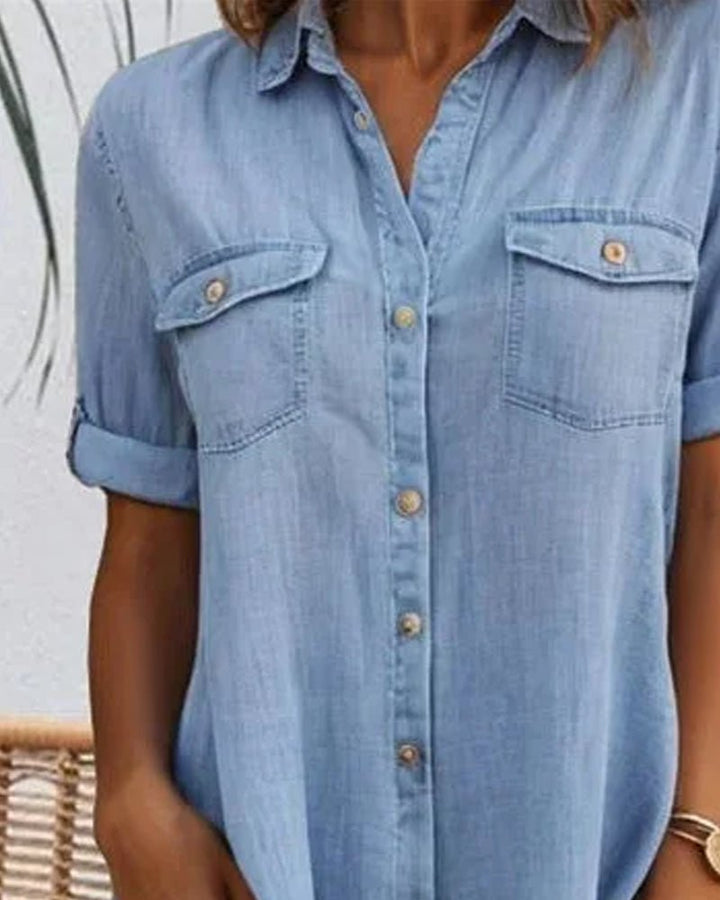 Marlene Denim-Hemdblusenkleid in Leichtoptik foto 4