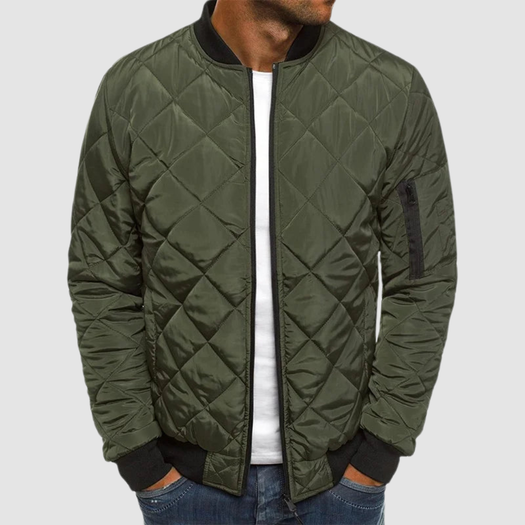 Praktische Herren Jacke für den Herbst in Armeegrün