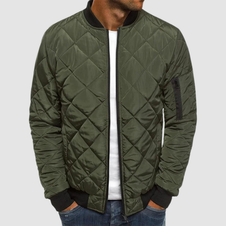 Praktische Herren Jacke für den Herbst in Armeegrün