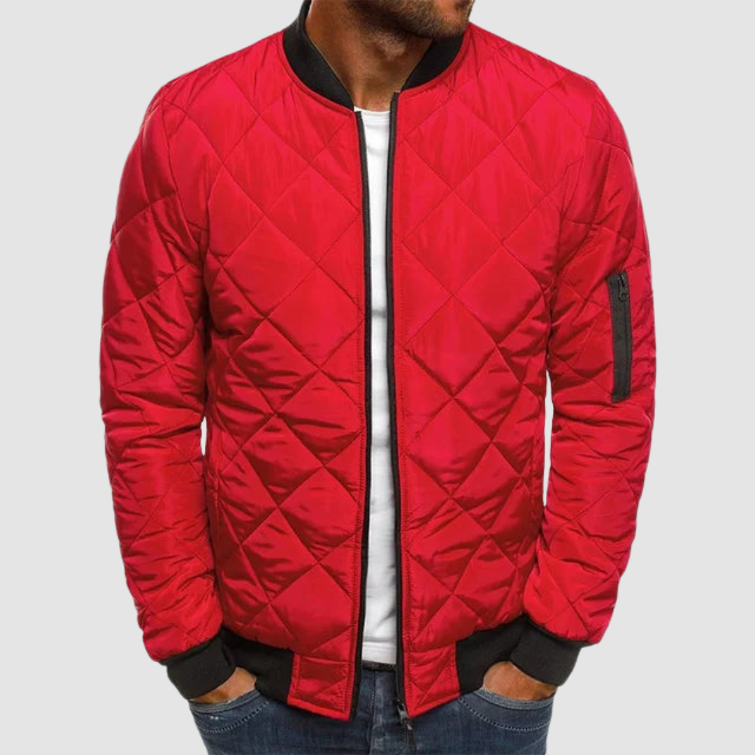 Praktische Herren Jacke für den Herbst in Rot