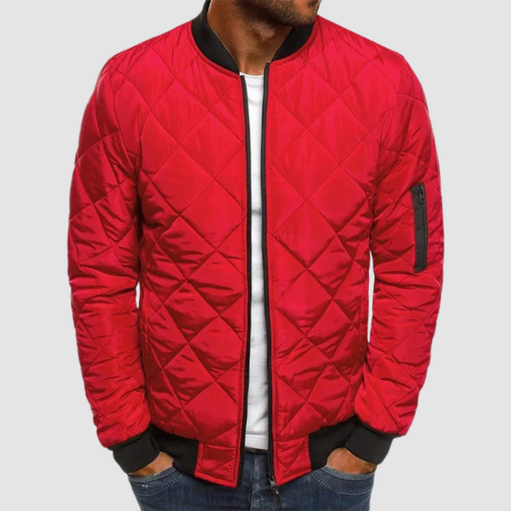 Praktische Herren Jacke für den Herbst in Rot