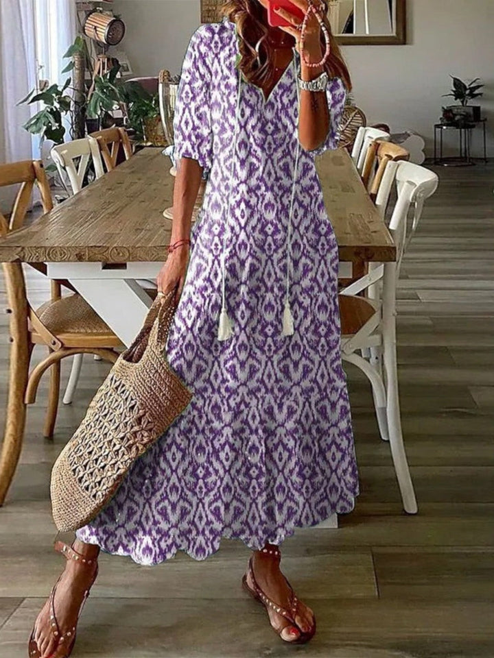 Poppy Boho Strandkleid mit V-Ausschnitt foto 3