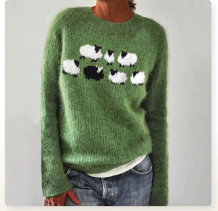 Rinske Retro-Pullover mit buntem Muster Foto 4