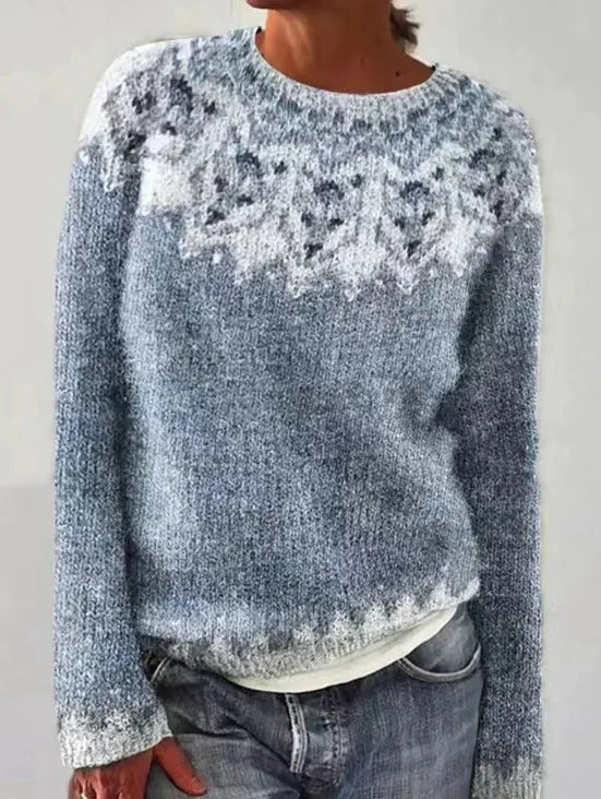 Rinske Retro-Pullover mit buntem Muster Foto 5