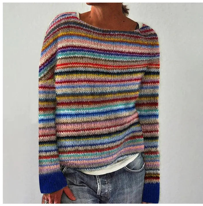 Rinske Retro-Pullover mit buntem Muster Foto 6