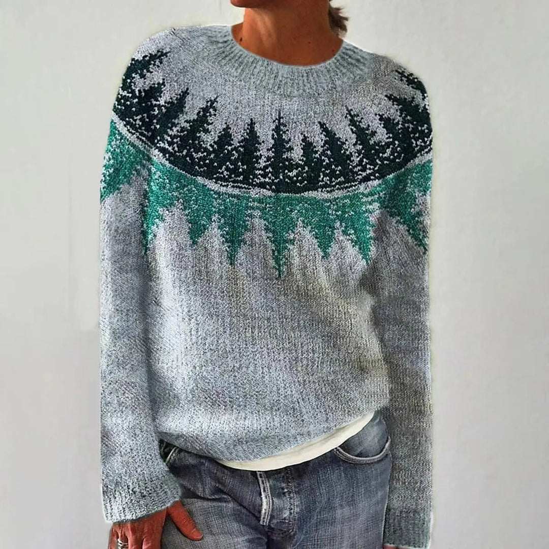 Rinske Retro-Pullover mit buntem Muster Foto 7