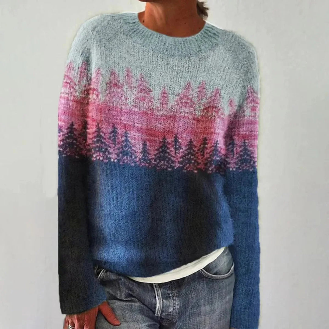 Rinske Retro-Pullover mit buntem Muster Foto 8