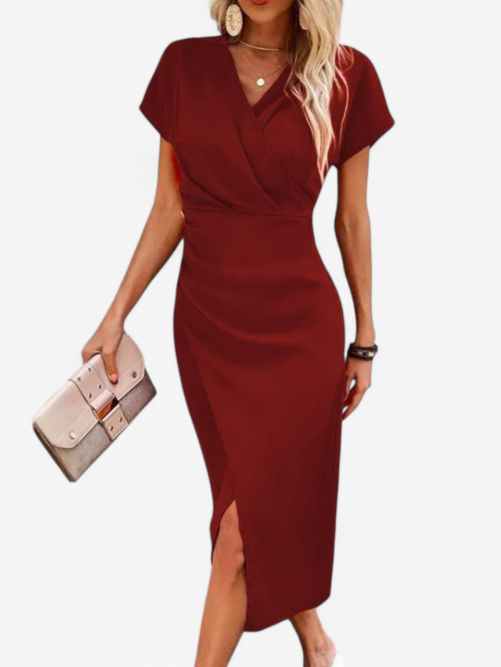 Ronja Wickel-Sommerkleid figurbetont mit seitlichem Beinschlitz Foto 4