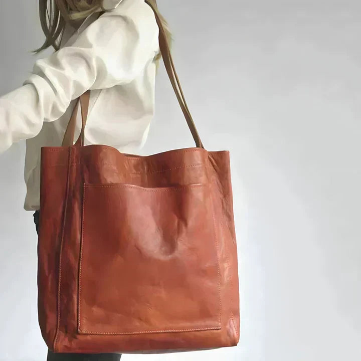 Schwarze Handtasche für Damen Klassischer Stil in Braun