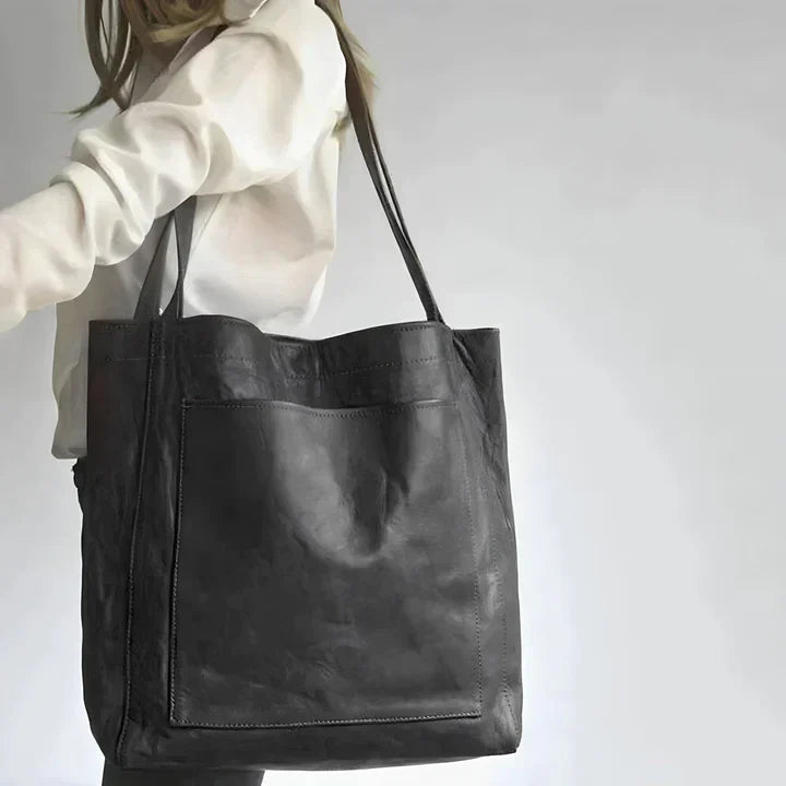 Schwarze Handtasche für Damen Klassischer Stil in Schwarz