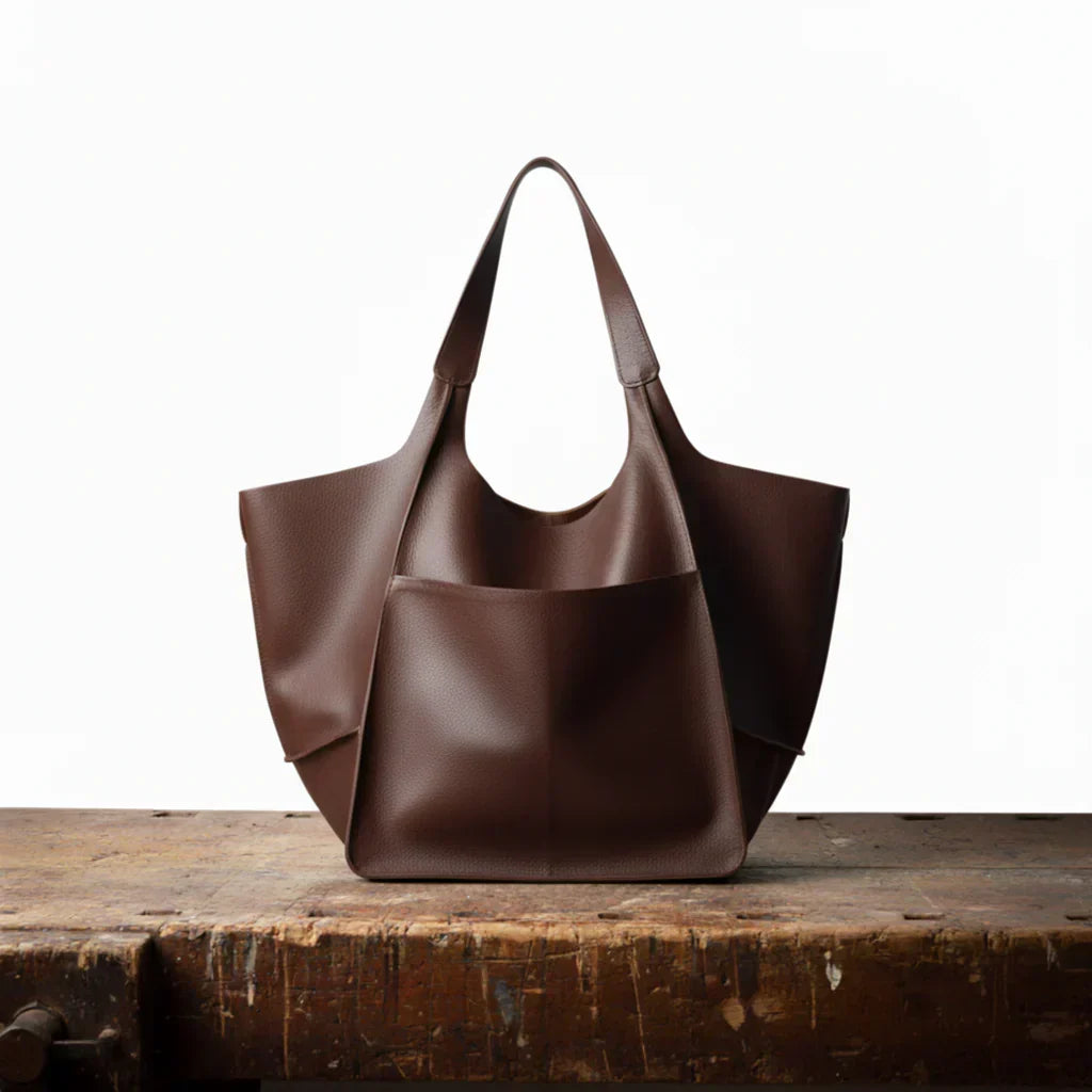 Schwarze Handtasche mit Vintage-Charme für Damen in Dunkelbraun