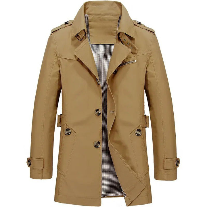 Schwarze Herren Winterjacke Winddichter Outdoor-Stil in Braun