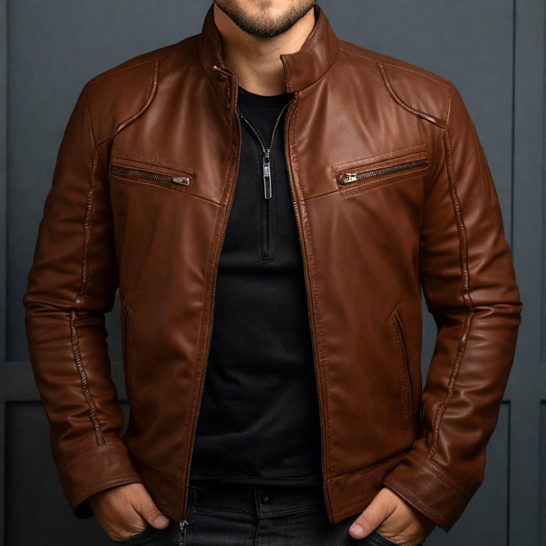 Schwarze Winterjacke Herren ultraleicht wasserabweisend in Braun
