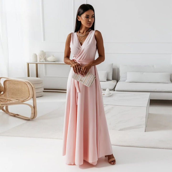 Sophie Elegantes Wickelkleid für Hochzeitsgäste in Maxi-Länge Foto 1