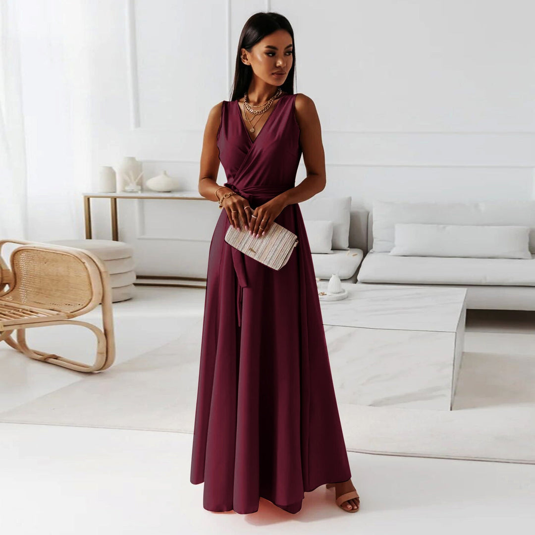 Sophie Elegantes Wickelkleid für Hochzeitsgäste in Maxi-Länge Foto 3