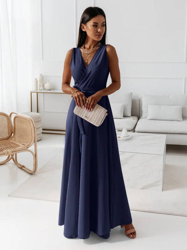 Sophie Elegantes Wickelkleid für Hochzeitsgäste in Maxi-Länge Foto 6