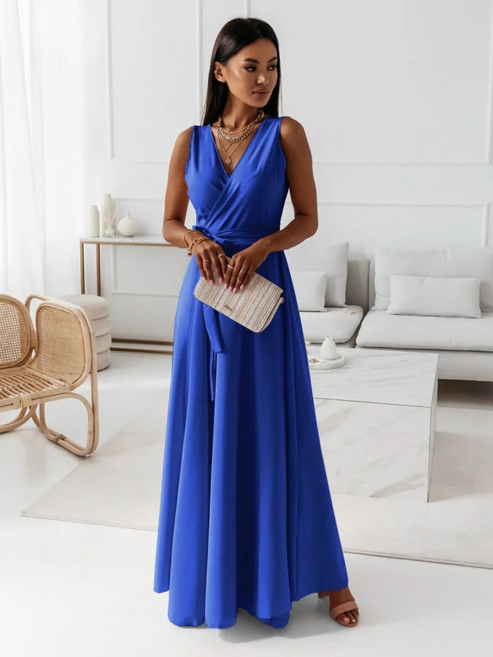 Sophie Elegantes Wickelkleid für Hochzeitsgäste in Maxi-Länge Foto 7