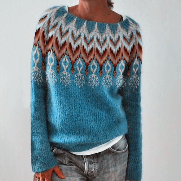 Tialda Retro-Pullover mit auffälligem Print Foto 2