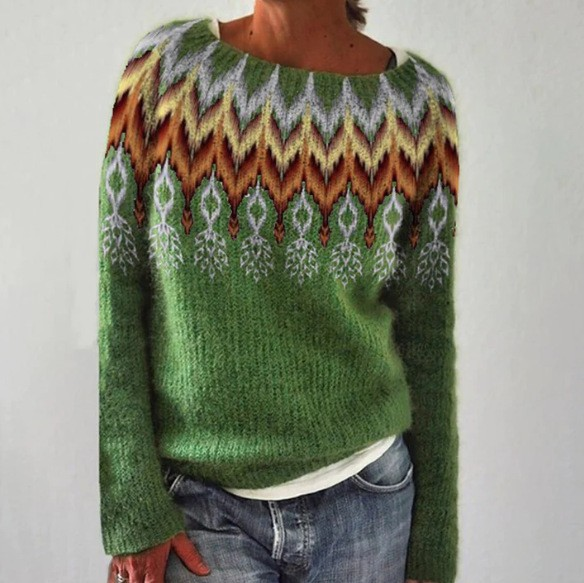Tialda Retro-Pullover mit auffälligem Print Foto 3