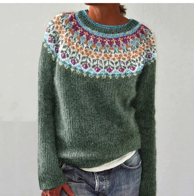 Tialda Retro-Pullover mit auffälligem Print Foto 6