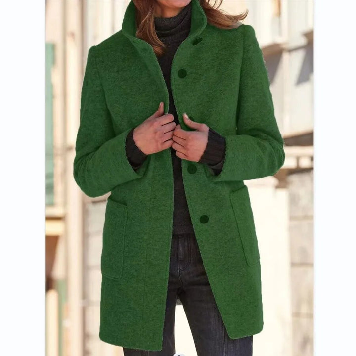 Warme Damen Herbstjacke elegant praktisch in Grün