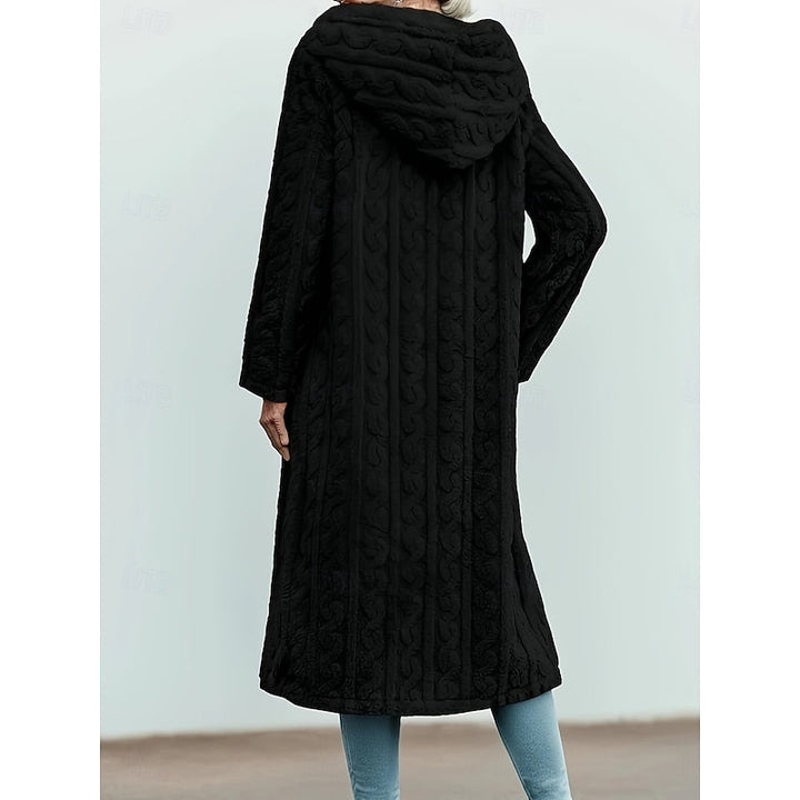 Warme Damen Herbstjacke mit Kapuze (4)