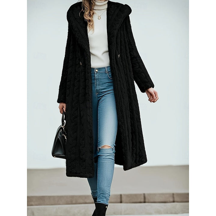 Warme Damen Herbstjacke mit Kapuze (5)