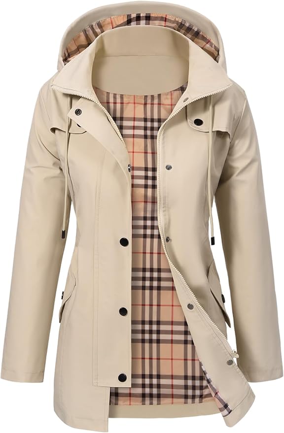 Warme Damen Parka für den Herbst in Beige