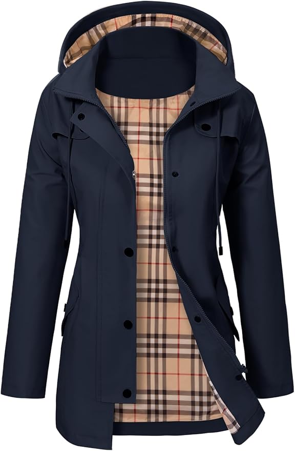 Warme Damen Parka für den Herbst in Blau