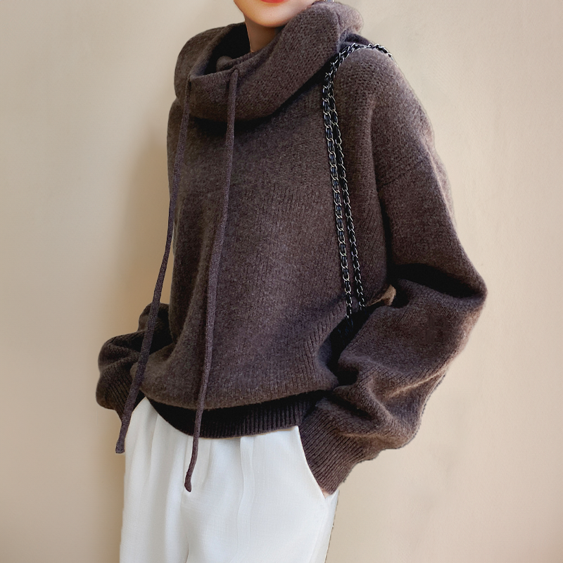 Warmer Damen Rollkragenpullover aus Merinowolle für Herbst (6)