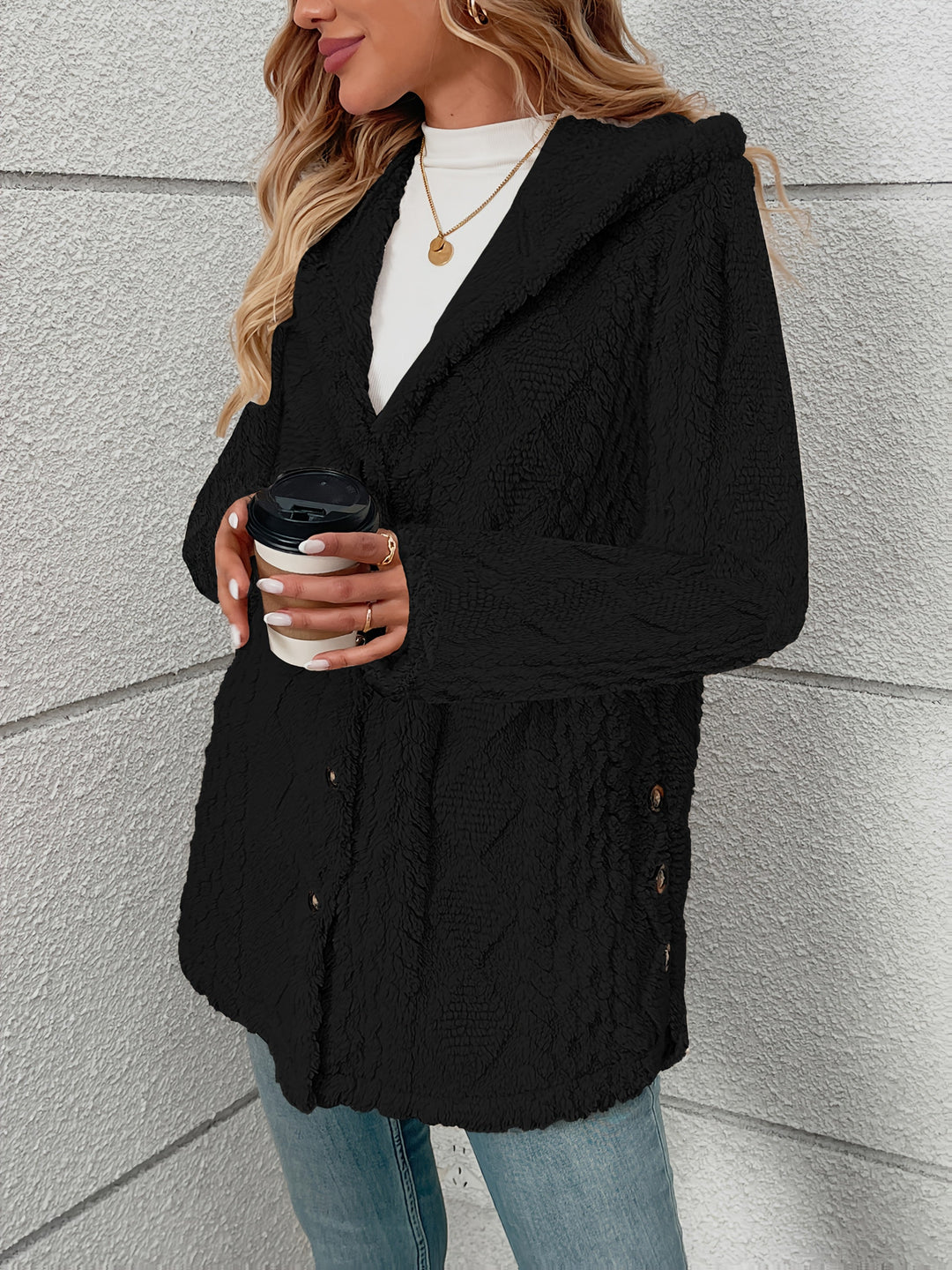 Warmer Strukturierter Damen Mantel für Herbst (5)